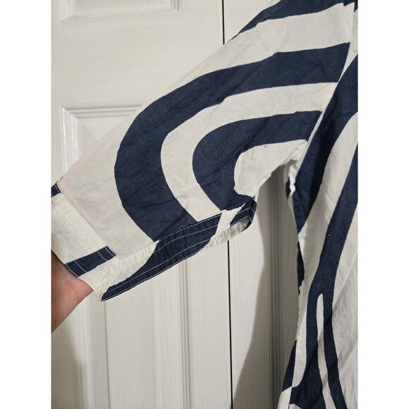 Tommy Hilfiger large women's navy blue and white top - Picture 2 of 11